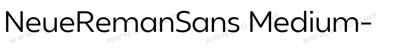 NeueRemanSans Medium字体转换